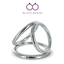 Load image into Gallery viewer, Triple Penis Cock Ring Male Cock and Ball Cage Strong Erection Adult Sex Toy