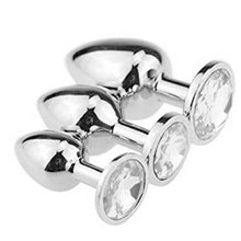 Load image into Gallery viewer, Luxury Diamond Butt Plugs Set of 3 small, medium, large