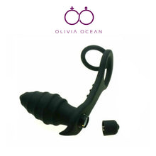Load image into Gallery viewer, Prostate Massager Cock Ring Butt Plug Anal Black Adult For Men Gay Sex Toy
