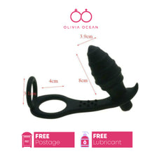 Load image into Gallery viewer, Prostate Massager Cock Ring Butt Plug Anal Black Adult For Men Gay Sex Toy