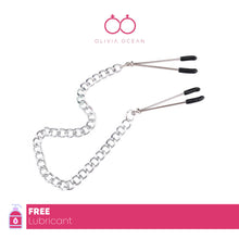 Load image into Gallery viewer, Nipple clamps Metal Darker At My Mercy Beaded Nipple Clamps Bondage Beads