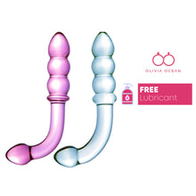 Load image into Gallery viewer, Spectrum Ribbed G-Spot Glass Dildo, Sex Toy, Anal, Vaginal