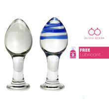 Load image into Gallery viewer, Crystal Glass Butt Plug