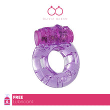 Load image into Gallery viewer, Vibrating Cock Ring it Vibrates Balls or Clitoris with FREE BATTERIES