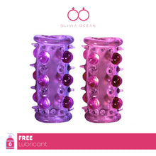 Load image into Gallery viewer, Men Enlarge Reusable condom Sheath Ribbed Stimulate ejaculation delay penis sleeve sex toy