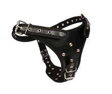 Load image into Gallery viewer, Triple Strap On Three Removable Dildos Black Leather Sex Toy anal plugs sex