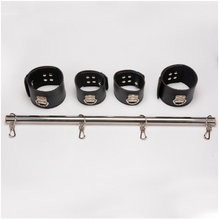 Load image into Gallery viewer, Lockable Bondage Wrist Ankle Cuffs Metal Spreader Bar Stainless Steel Tube Sex Toy
