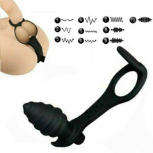 Load image into Gallery viewer, Prostate Massager Cock Ring Butt Plug Anal Black Adult For Men Gay Sex Toy