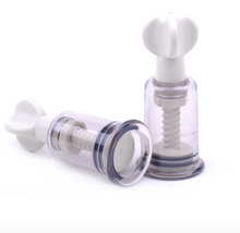 Load image into Gallery viewer, Twin Pack Nipple Enlarger Suckers Suction Pumps Twist Rotary