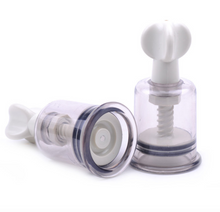 Load image into Gallery viewer, Twin Pack Nipple Enlarger Suckers Suction Pumps Twist Rotary