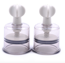 Load image into Gallery viewer, Twin Pack Nipple Enlarger Suckers Suction Pumps Twist Rotary