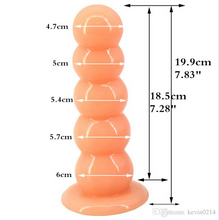 Load image into Gallery viewer, Large Butt Plug Dildo Huge Unisex Anal Dildo Sex Toy Suction Cup Ribbed G-Spot