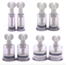 Load image into Gallery viewer, Twin Pack Nipple Enlarger Suckers Suction Pumps Twist Rotary