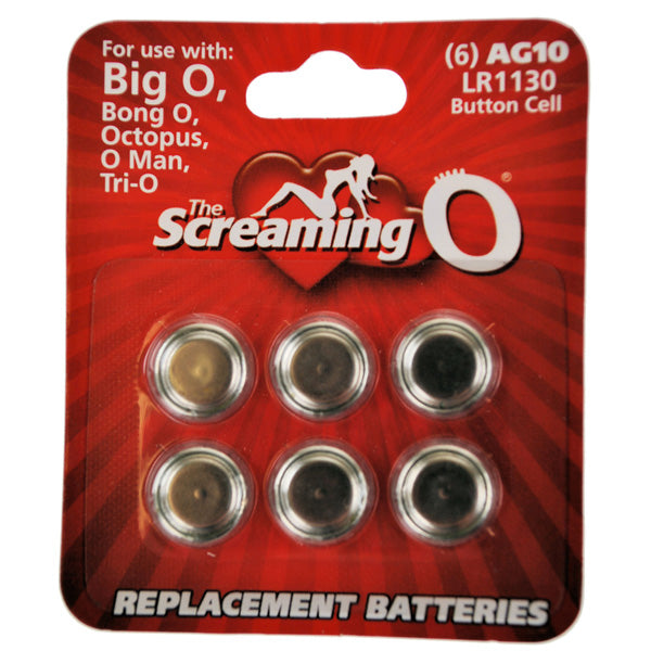 Screaming O Card of 6 x AG10 batteries (LR1130)