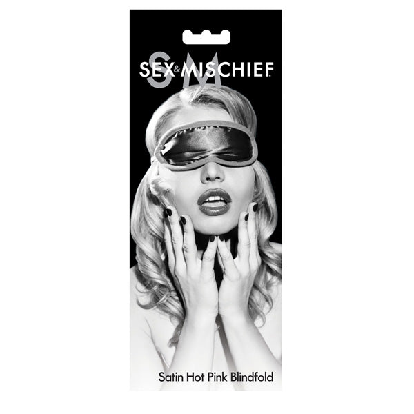 S&M Satin Blindfold - Hot Pink