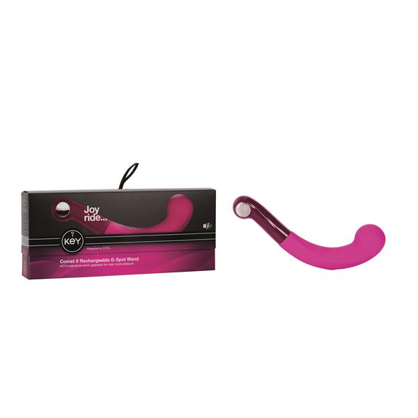 Key by Jopen Comet II Rechargeable G Spot Wand - Raspberry Pink