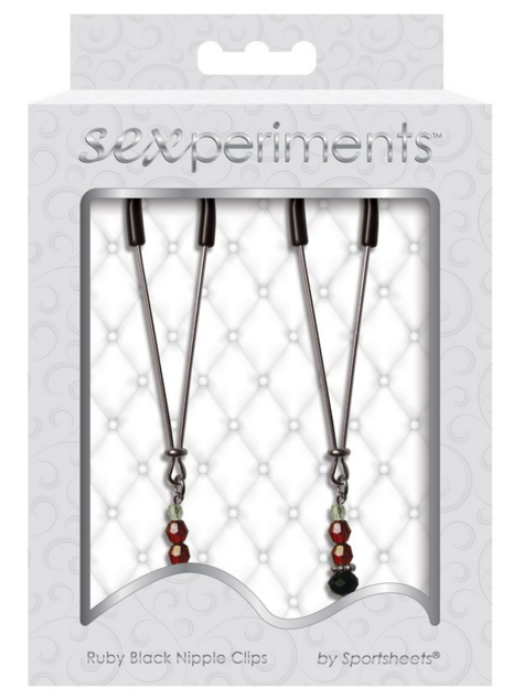 Sexperiments Ruby Black Nipple Clips