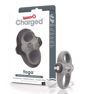 Screaming O Charged Yoga Vibrating Cock Ring - Grey