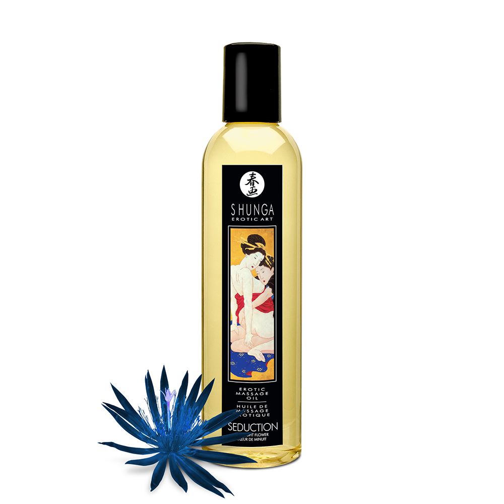 Shunga Massage Oil Midnight Flower (Seduction)