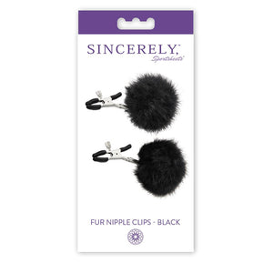 Sincerely Fur Nipple Clips - Black