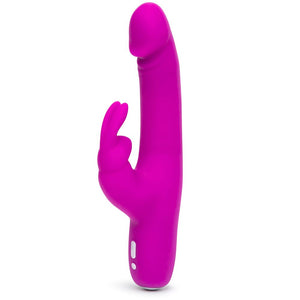 Happy Rabbit Slimline Realistic USB Rechargeable Rabbit Vibrator Purple