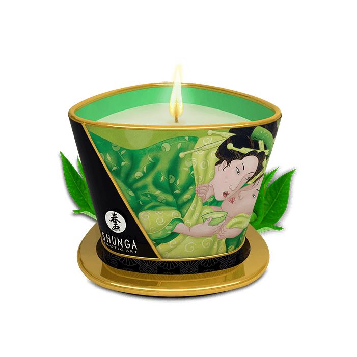 Shunga Massage Candle Exotic Green Tea