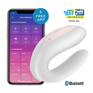 Satisfyer App Enabled Double Joy - White