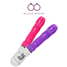Load image into Gallery viewer, Vibrator Dildo Clear Jelly G Spot Rampant Rabbit Sex Toy Multi Speed 7 inch
