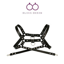 Load image into Gallery viewer, Leather Chest Bondage Harness (Black)
