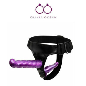 Strap on Dildo Double Ended Sex Toy with Harness Lesbian  Free Travel Bag