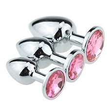 Load image into Gallery viewer, Luxury Diamond Butt Plugs Set of 3 small, medium, large
