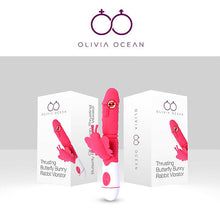 Load image into Gallery viewer, Vibrating Rampant Rabbit Pink Onyx Dildo 7 inch Rampant Sex Butterfly
