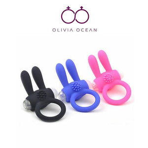 Rampant Rabbit Cock Ring Vibrator Clitoral Stimulator silicone Sex toy