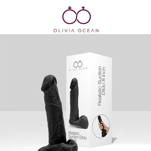 Real Feel 8 Inch Dildo Wonder Suction Cup Dong/Dildo Sex Toy Black