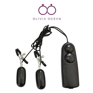 Vibrating Mult Speed Nipple clamps Bondage Sex toy for Him&Her
