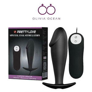 Dildo Vibrator 12 Speed Vibrating Anal Butt Plug G Spot Massager Sex Toys Women Men