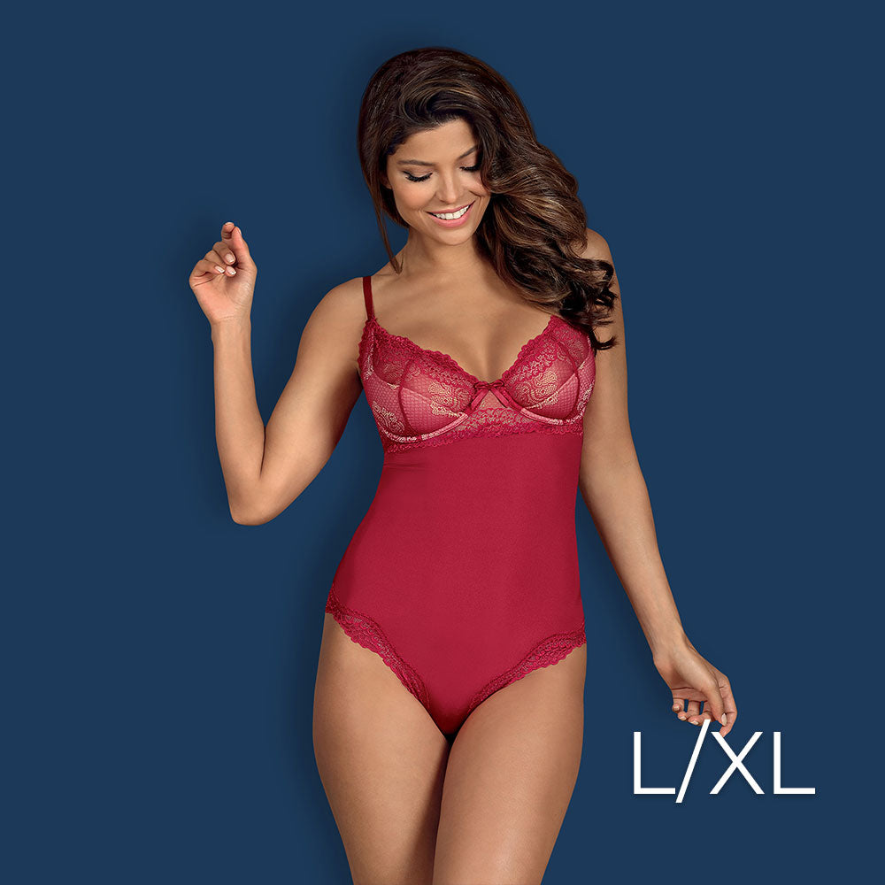 Obsessive - Rosalyne teddy L/XL - Red