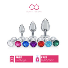 Load image into Gallery viewer, Luxury Diamond Butt Plugs Set of 3 small, medium, large
