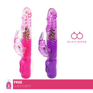 Vibrating Rampant Rabbit Vibrator 8.6" G Spot Clitoral Dildo Adult Sex Toy