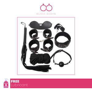 7 Piece Bondage Kit (Black)