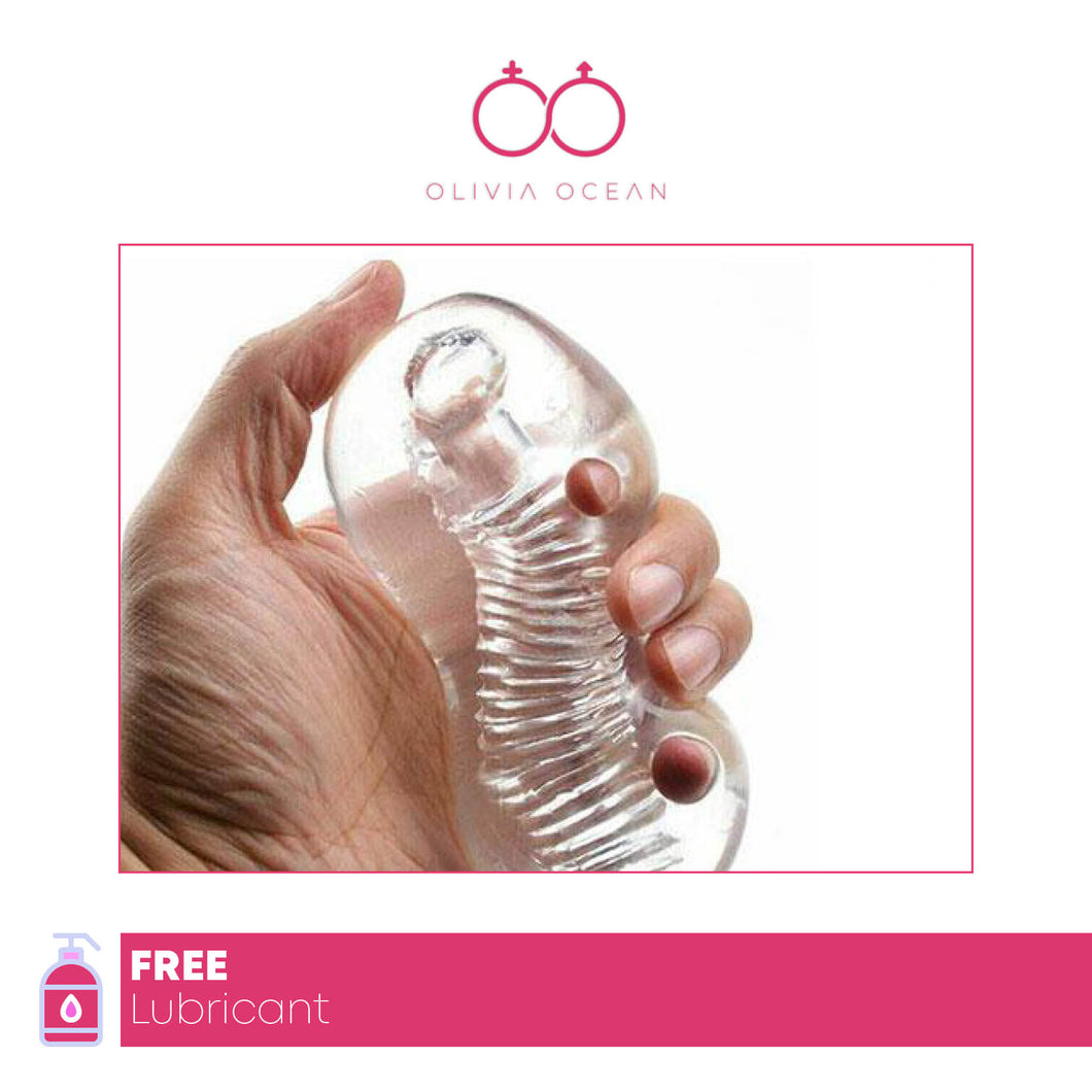 Male Masturbator Pussy Sex Toy Pocket Stroker Men Clear UK Seller
