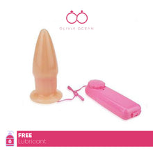Load image into Gallery viewer, Vibrating Anal Butt Plug Silicone Dildo Vibrator Sex Toy FREE LUBE
