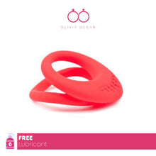 Load image into Gallery viewer, Dual Cock &amp; Ball Penis Ring Male Adult Sex Toy Silicone Stay Hard Ring
