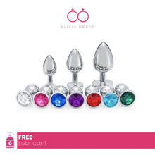 Load image into Gallery viewer, Luxury Diamond Butt Plugs Set of 3 small, medium, large
