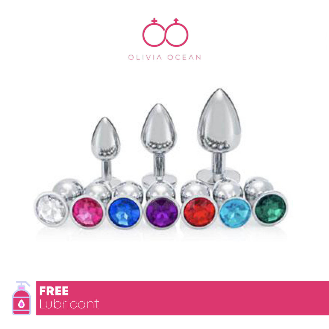 Luxury Diamond Butt Plugs Set of 3 small, medium, large