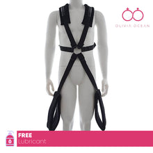 Load image into Gallery viewer, Soft Black Body Swing Harness Restraint Fantasy Fetish Bondage Sex Tool Uk Sold
