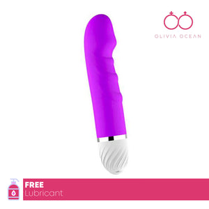 Realistic 6 Inch Vibrator with Adjustable Speeds and Soft Feel