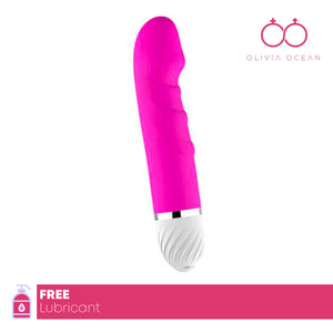 Realistic 6 Inch Vibrator with Adjustable Speeds and Soft Feel
