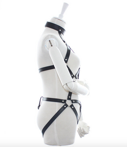 Sexy Leather Body Harness Restraint Fetish Costume Bondage unisex