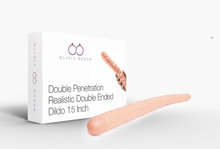 Load image into Gallery viewer, Double Ended Dildo Realistic 15&quot; Long Lesbian Anal Double Ender Sex Toy FREE LUBE
